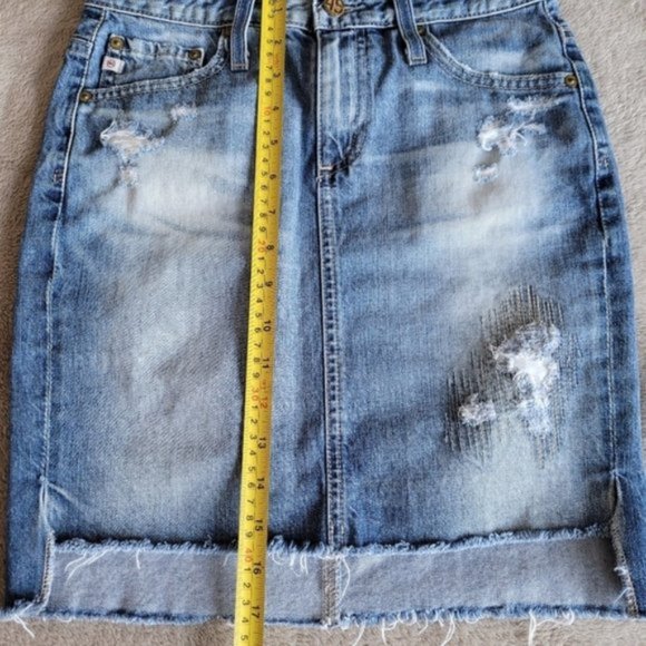 Ag Adriano Goldschmied The Erin distressed denim skirt - Picture 11 of 11